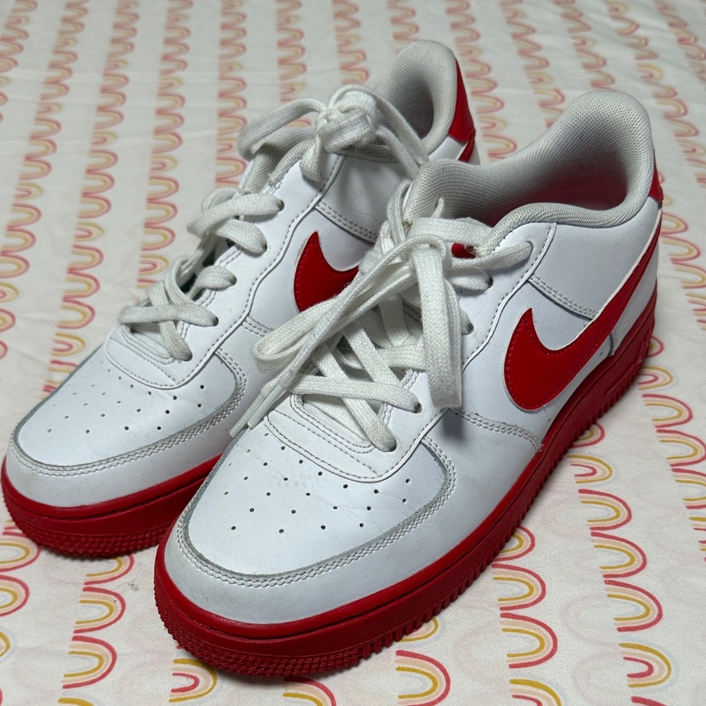 Nike Red and White Athletic Shoes